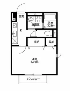 大阪府箕面市彩都粟生南1丁目【アパート】の間取り