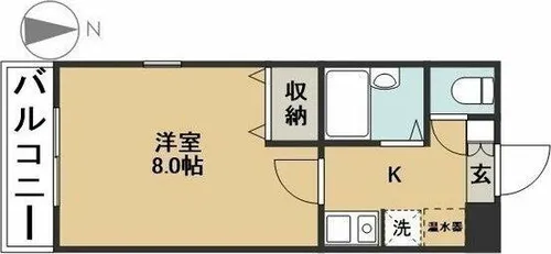 エクセランス小池Ⅱ【303号室】の間取り