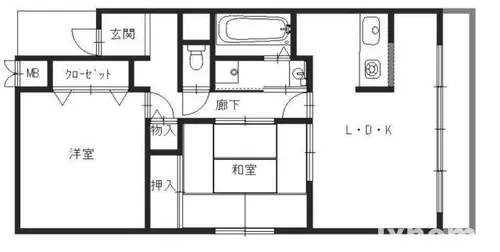 エイト摂津【4階】の間取り