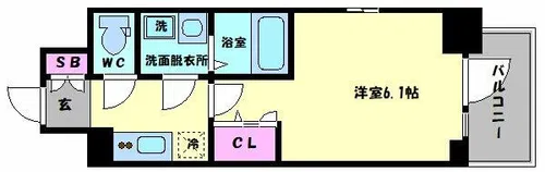 エスリードレジデンス大阪本町【12階】の間取り