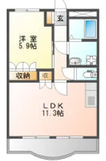 グランドソレーユ2【201号室】の間取り