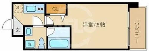 メゾンキコー難波南【10階】の間取り