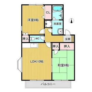 サンライフ片縄 C棟【202号室】の間取り