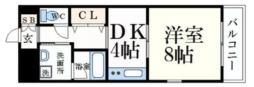 リバーサイド白鷺【5階】の間取り