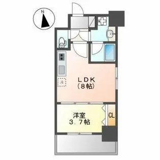 グランドゥール名駅西(旧ルネフラッツ名駅西)【7階】の間取り