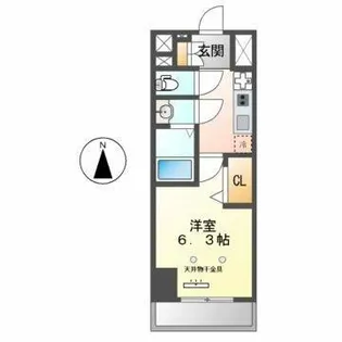 メイクス上前津Ⅲ【5階】の間取り