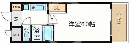 エスリード本町【8階】の間取り