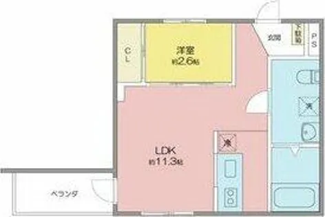 La Porte品川(ラ・ポルト品川)【3階】の間取り