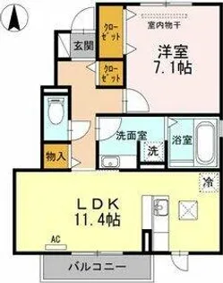 サン フローラ【1階】の間取り