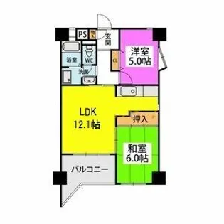 福岡県久留米市宮ノ陣1丁目【マンション】の間取り