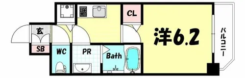 LEGESTA神戸ガーデンパレス【11階】の間取り