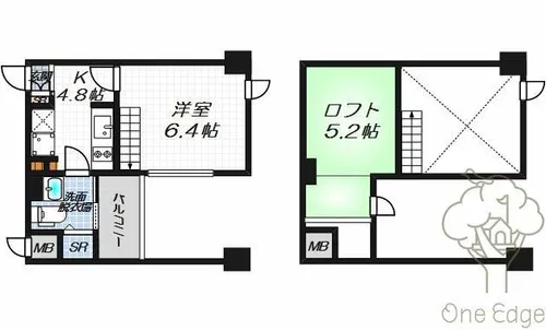 リセス大阪EAST【6階】の間取り