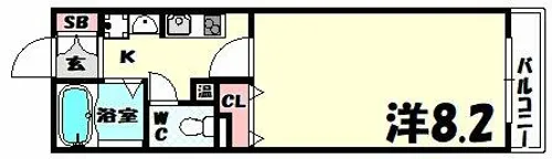 SANKOガルフタワー【6階】の間取り