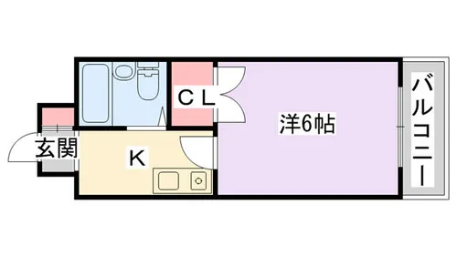 icrossAM野崎【306号室】の間取り