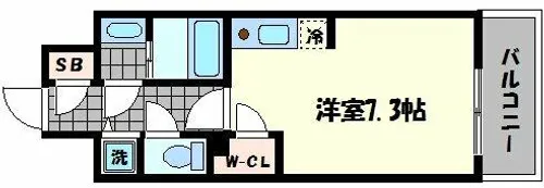BLAU本町東【13階】の間取り