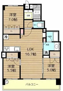 ローレルコート天王寺堂ヶ芝【4階】の間取り