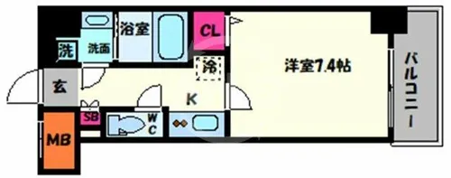 1Kの間取り画像