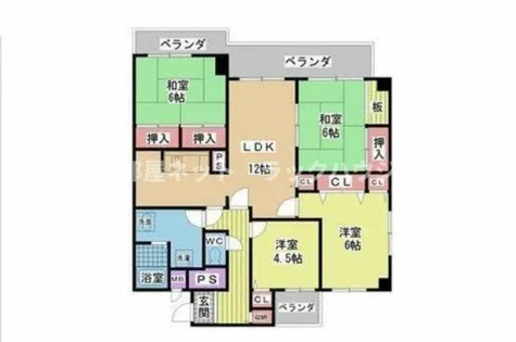 グランデージハヤミ【7階】の間取り