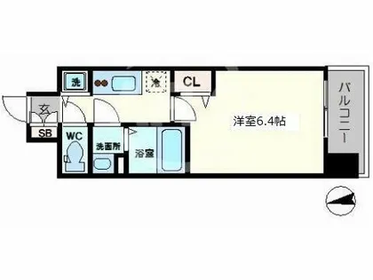 グランカリテ日本橋Ⅱ【14階】の間取り