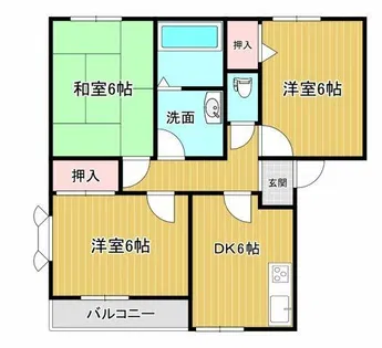 フレール弥生D棟【201号室】の間取り
