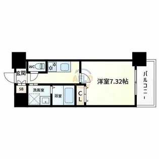 クローバー・ソレイユ南田辺【2階】の間取り