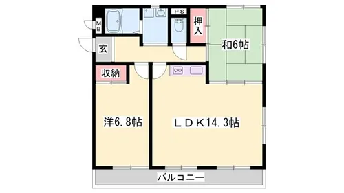 セントラルメゾン【2-A号室】の間取り
