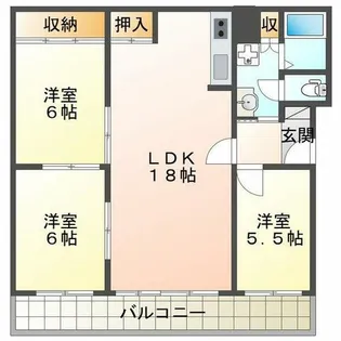 サンヴェール朝霧ヶ丘【1階】の間取り
