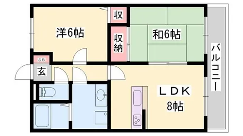 メゾン城南【302号室】の間取り