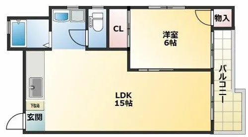 保田マンションⅡ【4階】の間取り