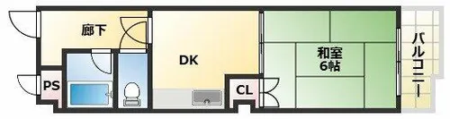 ミタカホーム8番【610号室】の間取り