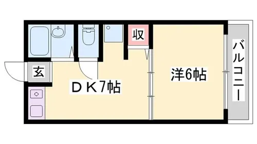 インタービレッジ三条【605号室】の間取り