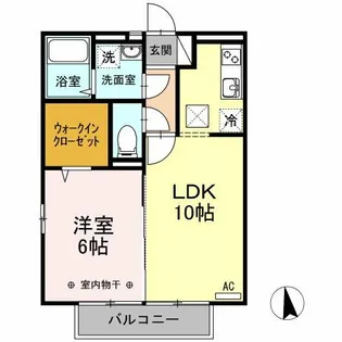 コルリスB棟【1階】の間取り