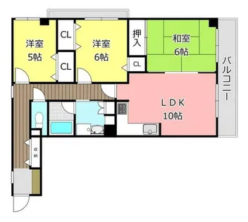 アセンブリー華【1階】の間取り