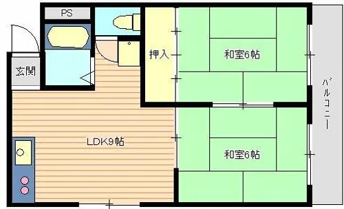 プラスパラス・ヒラノ【302号室】の間取り