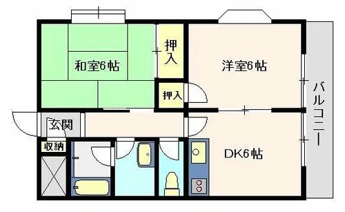 ハイツ本多聞【101号室】の間取り