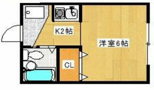 パームハイツ【202号室】の間取り