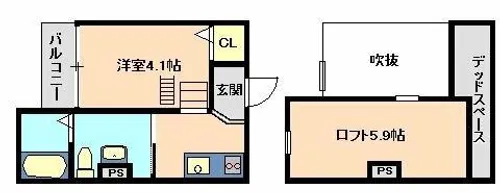 シャイニー西舞子【2階】の間取り