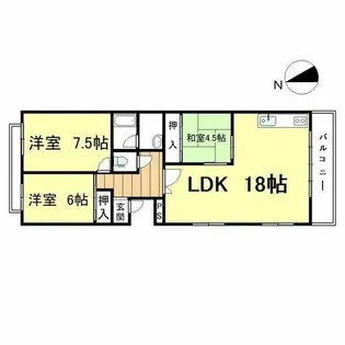 ポプラハイツ覚王山【4階】の間取り