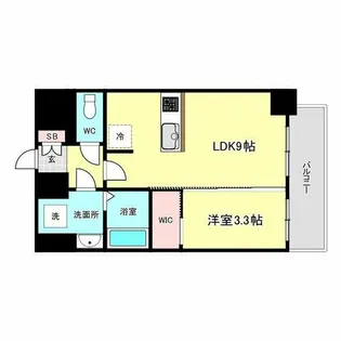 プレサンス西九条シティベイ【1106号室】の間取り