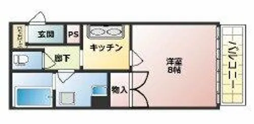 アヴァンツァーレ弁天町【301号室】の間取り