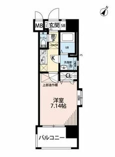 アレクサスイル・ビアンコ【8階】の間取り