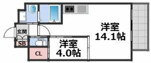 プレジオ永和ASIAN【8階】の間取り