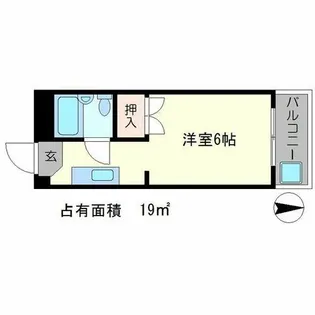 ロイヤルコーポタカノ【1階】の間取り