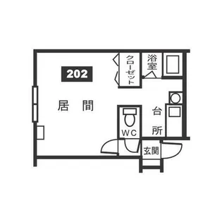 パル宮の沢【202号室】の間取り
