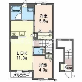 加東市南山(リビエラ)【2階】の間取り