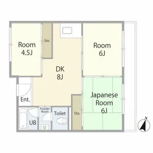 不二ビル【606号室】の間取り