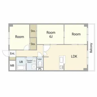 プラザインペリアル【4階】の間取り