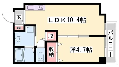 ONE LIGHT坂田町【303号室】の間取り