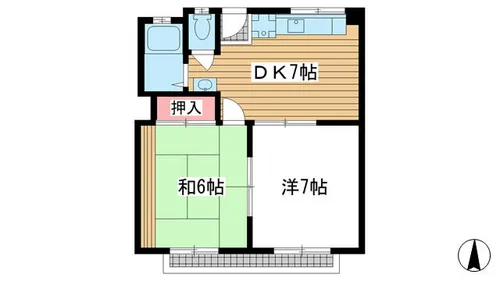 ニュー山手ビル【35号室】の間取り