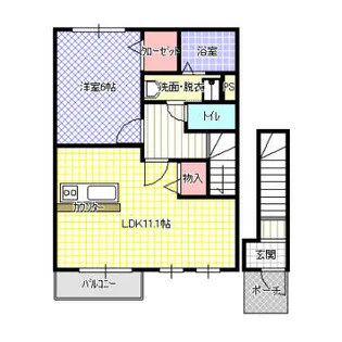メゾンフローラ【203号室】の間取り